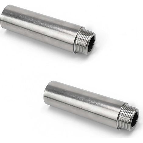 2 Pièces Rallonge de Robinet, 1/2 Pouces, Acier Inoxydable, 60mm, Pour Cuisine et Salle de Bain (1/5)