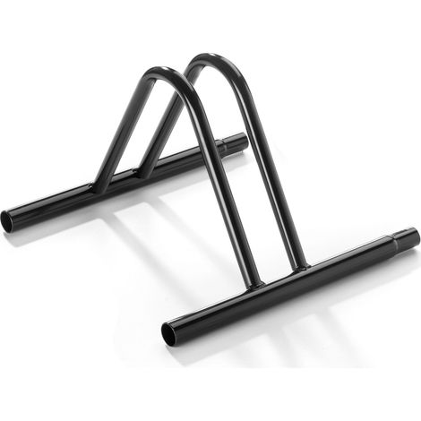 ANDRYS - Rastrelliera Porta Biciclette a Pavimento a Terra da Esterni e Interni 1 Posto, Modulabile, con Confica per Collegare i Porta Biciclette, Vrniciato, Colore Nero, 38.5 x 38 x 26 cm - Colore: N
