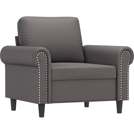 Fauteuil de Salon,Chaise,Fauteuil Gris 60 cm Similicuir CFW723463 (1/5)