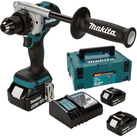 Taladro sin cable Makita ddf492rg3j 18V 3 baterías (1/3)