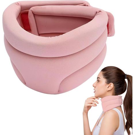 1 Collier cervical, semi-rigide, réglable, en éponge, pour soulagement douleur cou, homme femme (1/5)