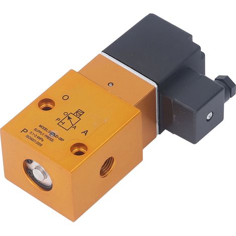 Électrovanne à tiroir G1/4, 2 positions 3 voies, haute pression, inverseur 24V DC, guidage interne (1/5)