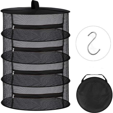 (4 couches B) Filet de Sechage Hanging Mesh Net Dry Rack avec Fermeture éclair (1/5)