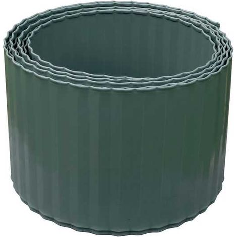 Borde de acero corrugado - 600 x H 14 cm - verde NORTENE