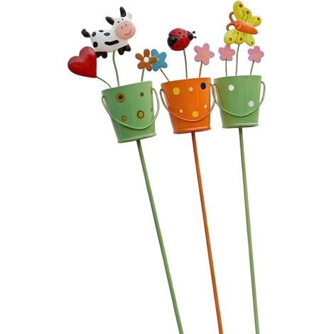 3 soportes metálicos para plantas para realzar su belleza - Cubo de tres piezas