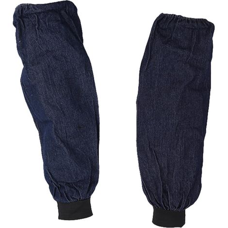 5 Paar Jeans Ärmelüberzüge aus Denim in Dunkelblau mit