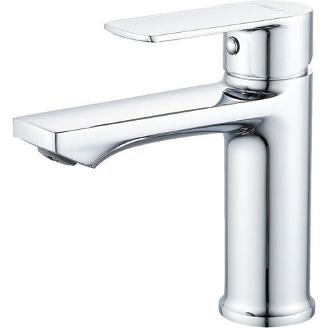 Bathroom Basin Mixer Tap – Single Lever Tap, Water and Energy Saving, with 96 mm Spout Height, Easy Installation, G 3/8 Tap, Chrome (1/5)