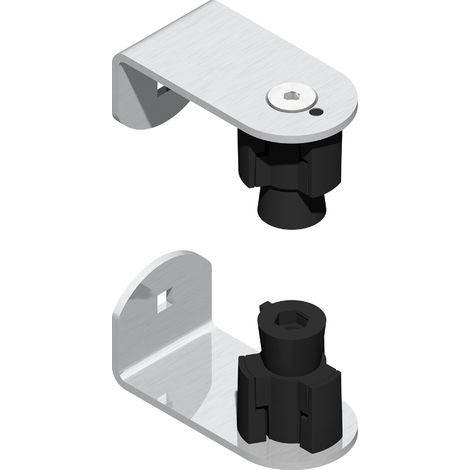 Kit support haut-bas droit Diva XIV inox 7614 - LA CROISEE D.S. (1/2)