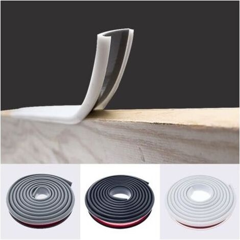 2M Blanc Forme de U 16MM Bande de Couvre Chant en Melamne Adhesive,Pas de Thermocollant Chêne Chant Plan de Travail Bande de Garniture,Caoutchouc Souple TPE Placage Bois Chant pour Meubles (1/4)