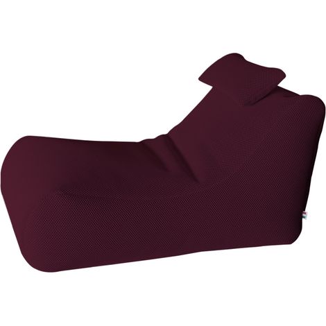 Lettino Chaise Lounge 120x70x65 cm con Cuscino in Poliestere Armonia Bordeaux (1/3)