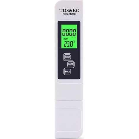 Détecteur de qualité d'eau 3 en 1 portable, stylo TDS et testeur EC, instrument de mesure précis de la pureté de l'eau (1/4)