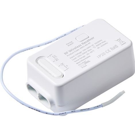 Litecraft Kinetic Receiver Switch 1 Channel IP20 Electrical Fitting- Matte White (1/3)