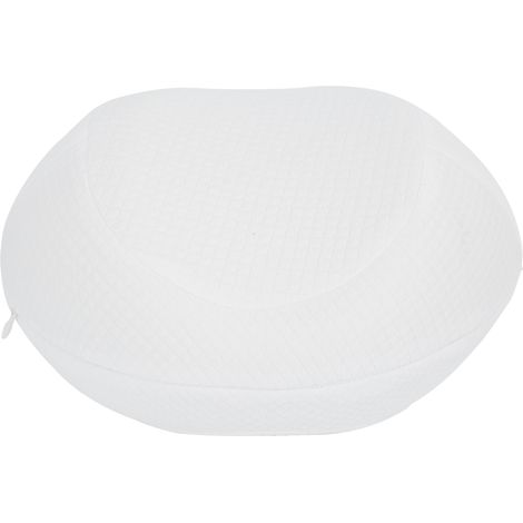 Coussin de genou en mousse à mémoire de haute densité pour sommeil confortable, soulagement des jambes, blanc
