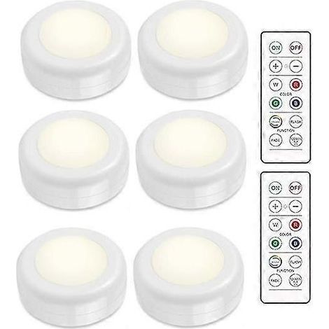 Pack de spots LED INF - 6 spots élégants avec 2 télécommandes pratiques (1/5)