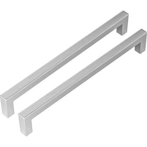 Lot de 1 Poignées Cuisine Inox Poignées Meuble Cuisine -LSJ12BSS224 Poignées Placard Cuisine Argenté Nickel Brossé en Acier Inoxydable Entraxe 224mm (1/5)