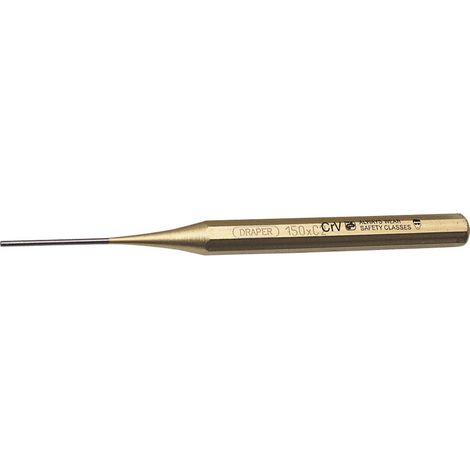Draper 2 x 150mm Octagonal Parallel Pin Punch with Ground Tip, Tempered Head, Model 51645 (1/5)
