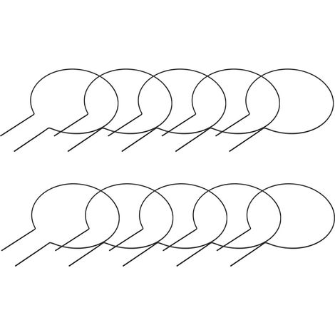 10-Piece Circular Trellis, Plant Climbing Frame, Iron Trellis for Potted Plants with Black Coating, 13.6 x 9.6 Inches, Ideal for Indoor Garden Decoration and (1/5)