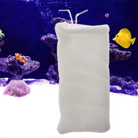 Sac filtrant pour aquarium avec média biochimique et cordons de serrage pour une filtration puissante (1/4)