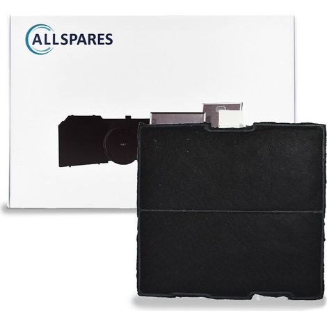 Filtro de carbón AllSpares para campanas extractoras compatible con Bosch 00744075/744075 / DHZ5226 / Siemens LZ52251 y Neff Z5133X1 (229x214x21mm)