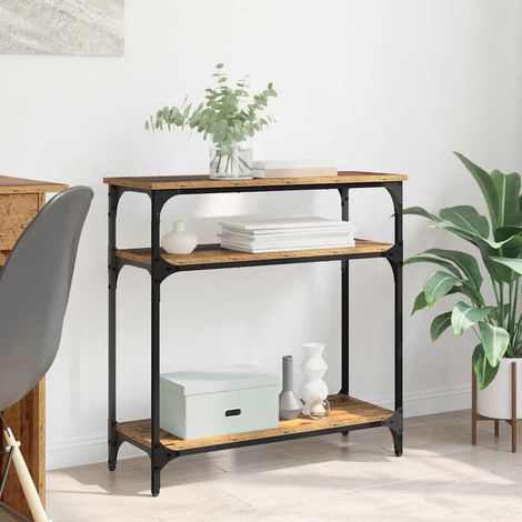 vidaXL Tavolo consolle Legno vecchio 75 x 29 x 75 cm (1/5)