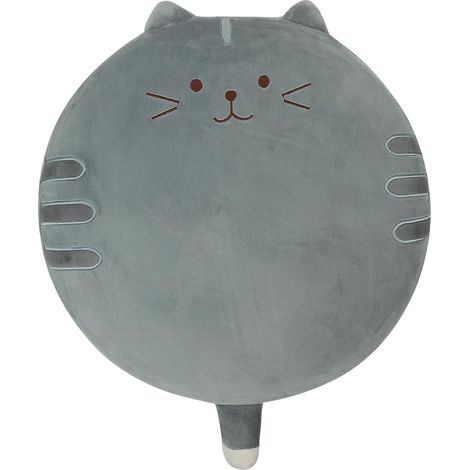 Coussin rond en forme de chat - Coussin d'assise doux en peluche - Coussin de canapé épais - Confortable - Décoration d'intérieur pour la maison, le bureau, la voiture (1/5)