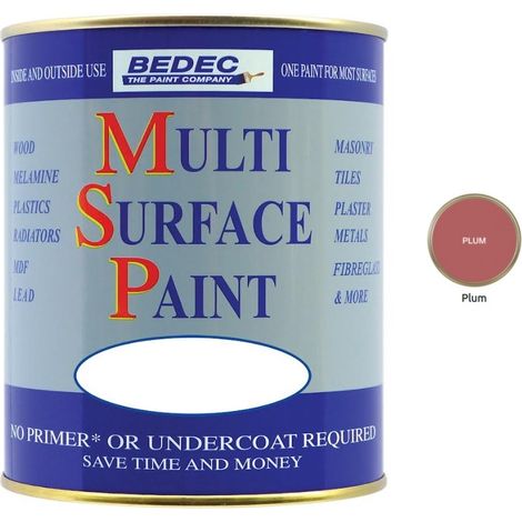 Bedec Multi Surface Paint - Satin - Plum - 750ml