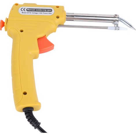 Kit de fer à souder endothermique 60 W automatique avec noyau chauffant en céramique PTC, fil d'étain jaune de 50 g, pistolet à souder portatif pour le soudage de circuits imprimés, prise US 110 V (1/5)