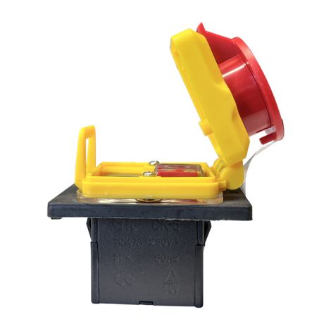 CK-5 Industrieller elektromagentischer Druckknopfschalter 250V 10A 4Pin Start/Stop mit Not-Aus-Funktion (1/3)