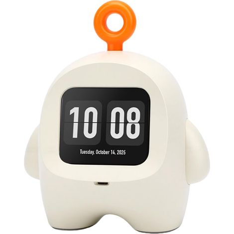 Réveil Portable avec Chat Vocal AI, Jouet pour Enfants, Apprentissage de Plusieurs Langues (White) (1/5)