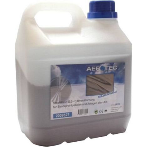 Sable de sablage 1.5 l – 2009527 – Granulation 0,5-0,8 mm – Adapté pour nettoyage et ponçage – Sans silicone – Aerotec