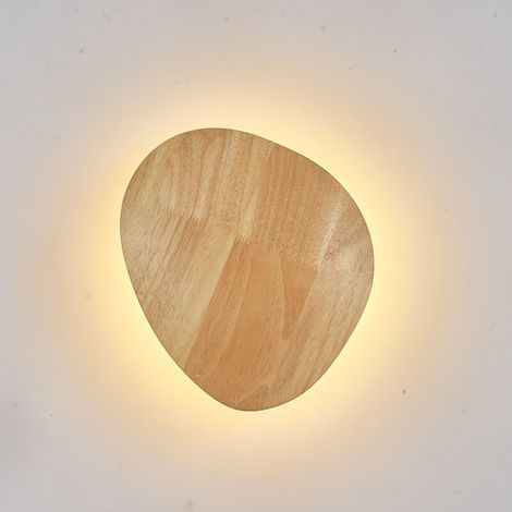 eye-caringtable LED wall lamp, wooden modern indoor wall light for living room, bedroom, dining room, hall, staircase, decorative wall lighting, 8W (1/5)