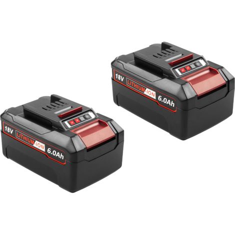 2x Trade-Shop Ersatz-Akku Li-Ion 18V 6000mAh kompatibel mit Einhell Power X-Change Serie Elektrogeräte Gartengeräte Werkzeuge / mit LED-Ladestandsanzeige (1/4)