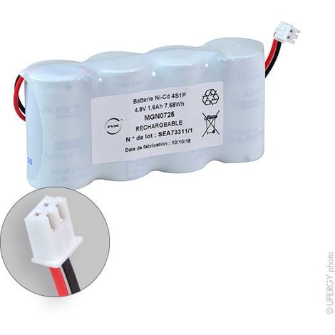 NX - Batterie eclairage secours 4x SC VNT 4S1P ST1 4.8V 1.6Ah JST (1/2)