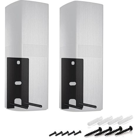 Kompatibel mit Bose Lifestyle 650/700 Wandhalterung, Bose Lifestyle 650/700 Standfußhalterung Zubehör mit integriertem Kabelmanagement, Lautsprecherzubehör-Rack (Schwarz) 2 Stück