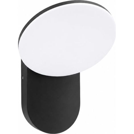 Applique murale LED Hubb 10W pour extérieur, lumière chaude 3000K, 920 lumens, étanche IP54, finition noire moderne, éclairage décoratif pour terrasse, jardin ou façade