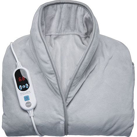 Macom 936 Coperta elettrica 100 W 6 livelli di temperatura con spegnimento automatico e telecomando digitale colore Grigio (1/5)