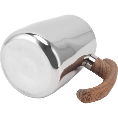 Tasse à mousser le lait, graduation intérieure, acier inoxydable 304, bec verseur anti-gouttes, pichet à café avec poignée, couleur originale, 600 ml (1/5)