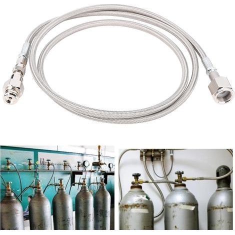 Tuyau haute pression de 1.8 m pour CO2 pour soda vers kit adaptateur direct pour réservoir externe W21.8‑14