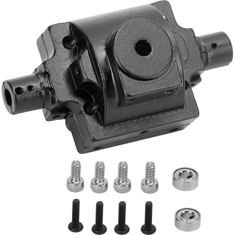 Pièce de mise à niveau pour voiture RC avec boîte de vitesses avant et arrière en alliage d'aluminium pour HBX 1/24 2098B, voiture tout-terrain, noire (1/5)