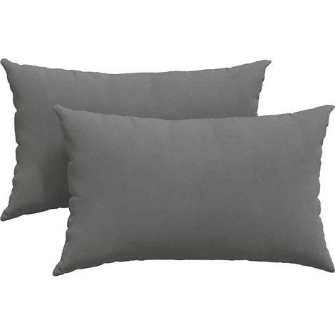 Maison Exclusive - Cojines de sofá 2 pcs Gris oscuro 50 x 30 cm t
