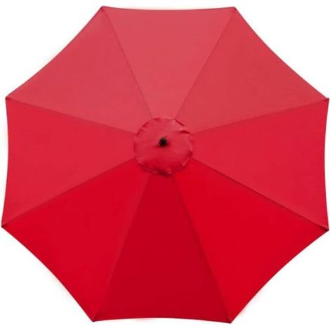 Housse de rechange pour parasol YMYNY 8 baleines 3 m, imperméable et résistante aux UV – Rouge (1/5)