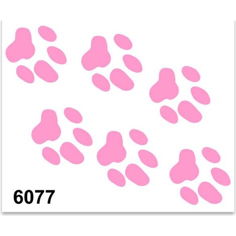 Adesivi Stickers Standard Zampe Cane 10 x 12 cm - Colore: ROSA
