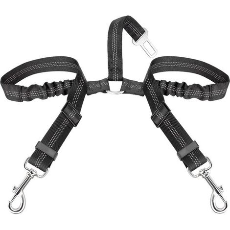 Cintura di sicurezza doppia per cani - Sicurezza e flessibilità - 1 pezzo (1/5)