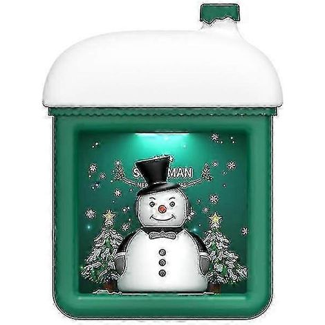 Lámpara de noche 3D, luz ambiental, luz de inducción para casa de nieve navideña, mesita de noche para dormitorio de estudiante (1/5)