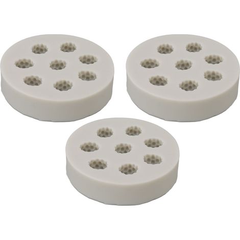 Moule en silicone 3 pièces en forme de framboise, facile à démouler, flexible, doux, gris, idéal pour la cuisson de gâteaux, de fondant et de chocolat. (1/5)