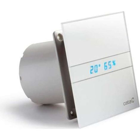 Cata AÃ©rateur extractor de aire de flujo simple, con temporizador, panel frontal de cristal blanco (E120GTH) (1/5)