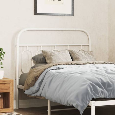 Tête de lit métal-Panneau de lit-Accessoire de Lit blanc 100 cm 566723 (1/5)