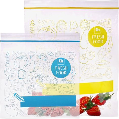 Ziplock-Beutel für Lebensmittel 20x1,2 l + 20x2,5 l 40 Stück (1/5)