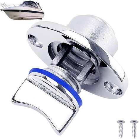 Bouchons de vidange pour bateauxMarine Plug Kit Acier inoxydable - Scellé, inoxydable, avec bouchon de vidange pour kayak, anneau d'étanchéité étanche pour kayak,fontaine à poisson, Bleu
