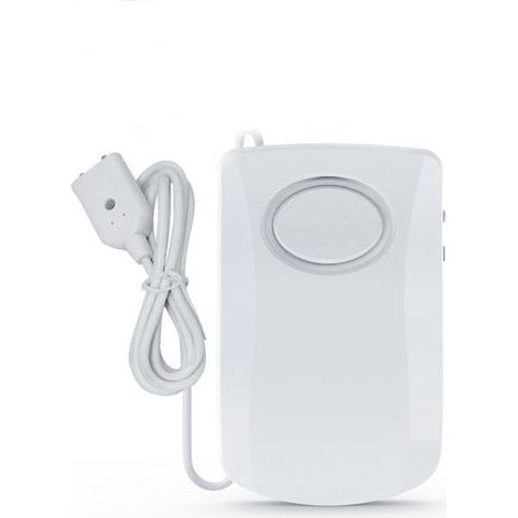 Detector de Fugas de Agua, Detector de Inundación Inteligente 130dB, Sensor de Alarma de Agua sin Cables (1 unidad, blanco) (1/3)